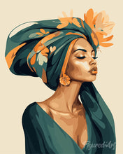 Cargar imagen en el visor de la galería, Diamond Painting - Mujer con pañuelo floral