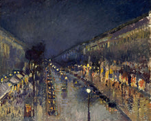 Cargar imagen en el visor de la galería, Diamond Painting - Boulevard Montmartre de noche - Pissarro
