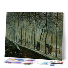 Cargar imagen en el visor de la galería, Diamond Painting - La route, effet de neige, 1879 - Pissarro