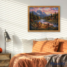 Cargar imagen en el visor de la galería, Diamond Painting - Resplandor de fogata junto al río