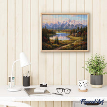 Cargar imagen en el visor de la galería, Diamond Painting - Valle de reflejos de montaña