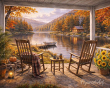 Cargar imagen en el visor de la galería, Diamond Painting - Retiro otoñal junto al lago