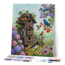 Cargar imagen en el visor de la galería, Diamond Painting - Casita para pájaros en el jardín