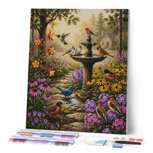 Cargar imagen en el visor de la galería, Diamond Painting - Sinfonía de la fuente del jardín