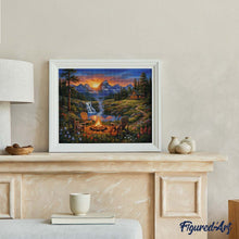 Cargar imagen en el visor de la galería, Diamond Painting - Escapada de fogata en la montaña