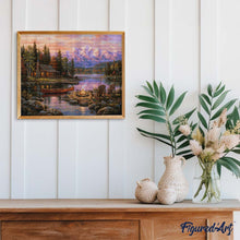 Cargar imagen en el visor de la galería, Diamond Painting - Fogata junto al lago