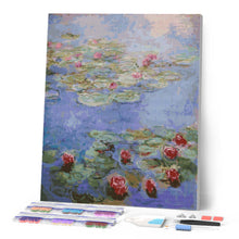 Cargar imagen en el visor de la galería, Diamond Painting - Nenúfares rojos - Monet