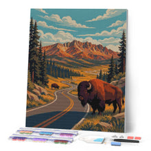 Cargar imagen en el visor de la galería, Diamond Painting - Parque Nacional de Yellowstone, Lamar Valley - Wyoming