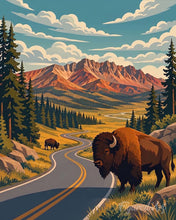 Cargar imagen en el visor de la galería, Diamond Painting - Parque Nacional de Yellowstone, Lamar Valley - Wyoming