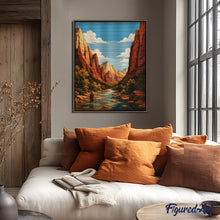 Cargar imagen en el visor de la galería, Diamond Painting - Parque nacional Zion, Virgin River - Utah