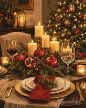 Cargar imagen en el visor de la galería, Diamond Painting - Elegante mesa de Navidad