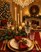 Cargar imagen en el visor de la galería, Diamond Painting - Cena de Navidad a la luz de las velas