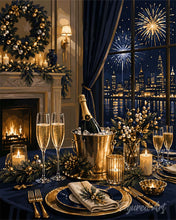 Cargar imagen en el visor de la galería, Diamond Painting - Elegante cena de Año Nuevo
