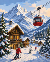 Cargar imagen en el visor de la galería, Diamond Painting - Vacaciones de invierno en los Alpes
