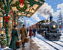 Cargar imagen en el visor de la galería, Diamond Painting - Tren de las fiestas