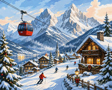 Cargar imagen en el visor de la galería, Diamond Painting - Escapada navideña en los Alpes