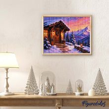 Cargar imagen en el visor de la galería, Diamond Painting - Cabaña de invierno acogedora