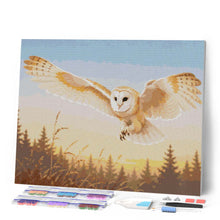Cargar imagen en el visor de la galería, Diamond Painting - Vuelo de la lechuza al atardecer