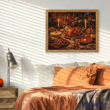 Cargar imagen en el visor de la galería, Diamond Painting - Mesa de Thanksgiving a la Luz de las Velas