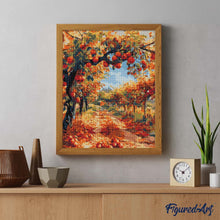 Cargar imagen en el visor de la galería, Diamond Painting - Manzanas Rojas en un Árbol Otoñal