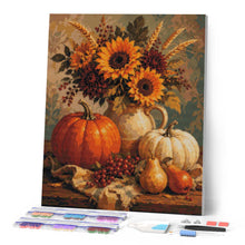 Cargar imagen en el visor de la galería, Diamond Painting - Bodegón de Calabaza y Girasol