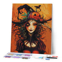 Cargar imagen en el visor de la galería, Diamond Painting - Retrato de Bruja de Halloween