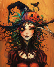 Cargar imagen en el visor de la galería, Diamond Painting - Retrato de Bruja de Halloween