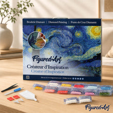 Cargar imagen en el visor de la galería, Punto de Cruz Diamante - Diamond Painting - León del arte pop 40x50cm con bastidor montado