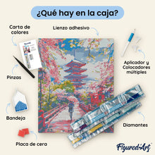 Cargar imagen en el visor de la galería, Diamond Painting - Pareja y Atardecer Colorido 40x50cm con bastidor montado