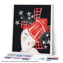 Cargar imagen en el visor de la galería, Diamond Painting - Cartel Moulin Rouge - París bajo las estrellas 40x50cm con bastidor montado