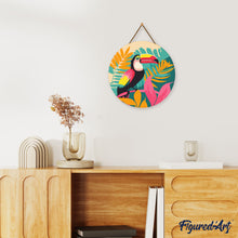 Cargar imagen en el visor de la galería, Diamond Painting en Disco de Madera - Tucán Tropical