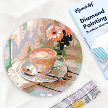 Cargar imagen en el visor de la galería, Diamond Painting en Disco de Madera - Café de la mañana