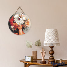 Cargar imagen en el visor de la galería, Diamond Painting en Disco de Madera - Belleza Detrás de las Flores