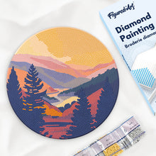 Cargar imagen en el visor de la galería, Diamond Painting en Disco de Madera - Valle otoñal