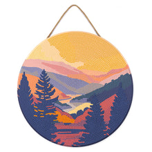 Cargar imagen en el visor de la galería, Diamond Painting en Disco de Madera - Valle otoñal