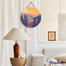 Cargar imagen en el visor de la galería, Diamond Painting en Disco de Madera - Valle otoñal