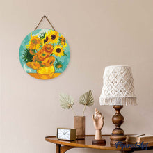 Cargar imagen en el visor de la galería, Diamond Painting en Disco de Madera - Van Gogh - Girasoles