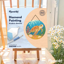 Cargar imagen en el visor de la galería, Diamond Painting en Disco de Madera - Tortuga