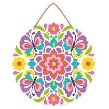 Cargar imagen en el visor de la galería, Diamond Painting en Disco de Madera - Mandala de mariposa