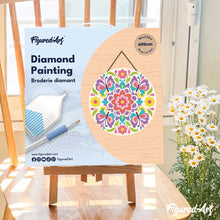 Cargar imagen en el visor de la galería, Diamond Painting en Disco de Madera - Mandala de mariposa