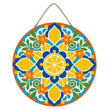 Cargar imagen en el visor de la galería, Diamond Painting en Disco de Madera - Mandala cítrico