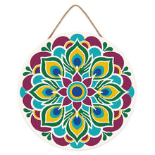 Cargar imagen en el visor de la galería, Diamond Painting en Disco de Madera - Mandala de pavo real
