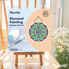 Cargar imagen en el visor de la galería, Diamond Painting en Disco de Madera - Mandala de pavo real
