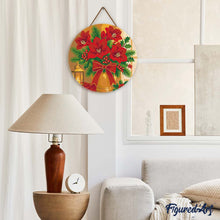 Cargar imagen en el visor de la galería, Diamond Painting en Disco de Madera - Flores de Pascua