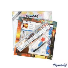 Cargar imagen en el visor de la galería, Mini Diamond Painting 25x25cm - Casa de ladrillo en invierno