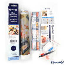 Cargar imagen en el visor de la galería, Mini Diamond Painting 25x25cm - Gata Floral en Kimono