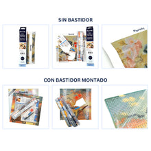 Cargar imagen en el visor de la galería, Mini Diamond Painting 25x25cm - Casa de ladrillo en invierno