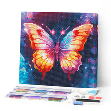 Cargar imagen en el visor de la galería, Mini Diamond Painting 25x25cm - Mariposa Brillante