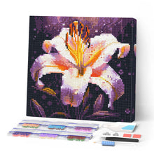 Cargar imagen en el visor de la galería, Mini Diamond Painting 25x25cm - Flor de Lirio