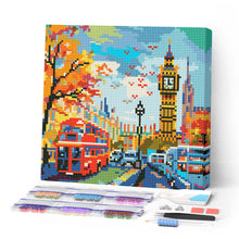 Cargar imagen en el visor de la galería, Mini Diamond Painting 25x25cm - Otoño en la Ciudad de Londres